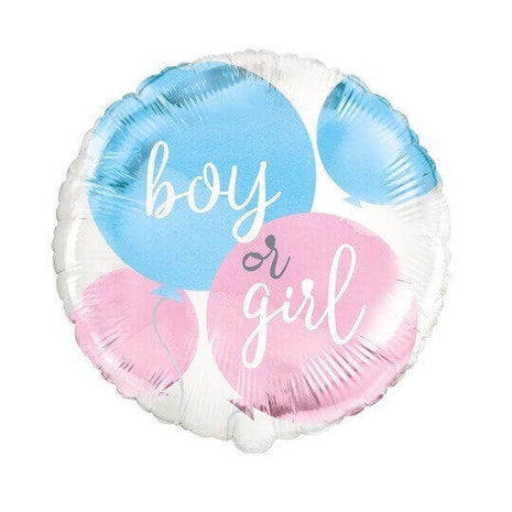 Gender Reveal - 18" Boy or Girl Mylar Balloon #330 - SKU:76097 - UPC:011179760978 - Party Expo