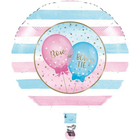 Gender Reveal - 18" Metallic Mylar Balloons - SKU:336681 - UPC:039938567651 - Party Expo