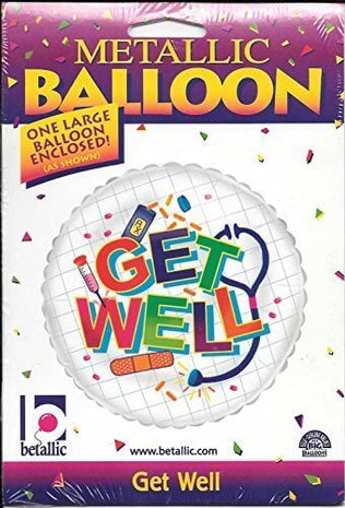 18" Get Well Mylar Balloon - SKU: - UPC:030625166553 - Party Expo