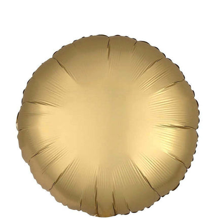 18" Gold Round Mylar Balloon #58 - SKU:BM0101-GD - UPC:00810057954269 - Party Expo