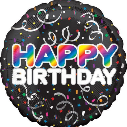 18" Happy Birthday Bold Mylar Balloon #133 - SKU:103466 - UPC:026635416009 - Party Expo