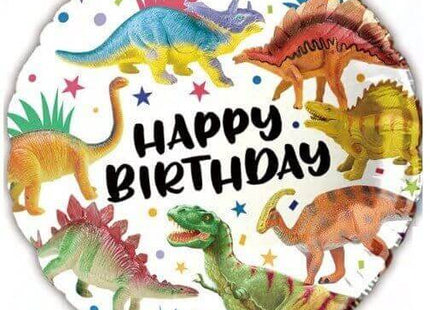 Trico - 18" Happy Birthday Dinosaur Mylar Balloon #393 - SKU:BM2189 - UPC:840300801958 - Party Expo