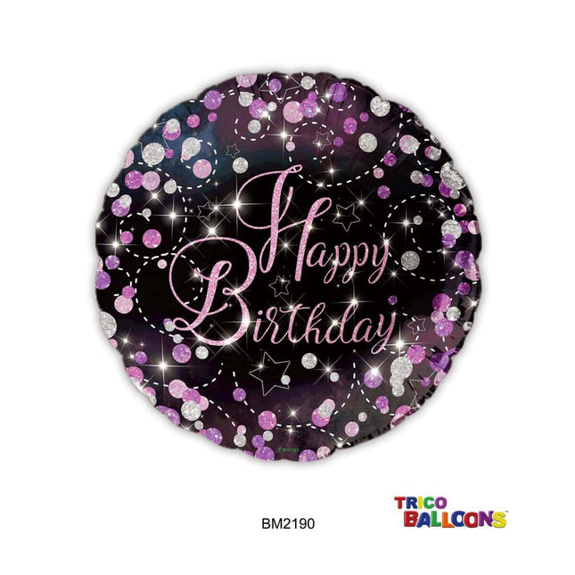 18" Happy Birthday Mylar Balloon #120 - SKU:BM2190 - UPC:840300801965 - Party Expo