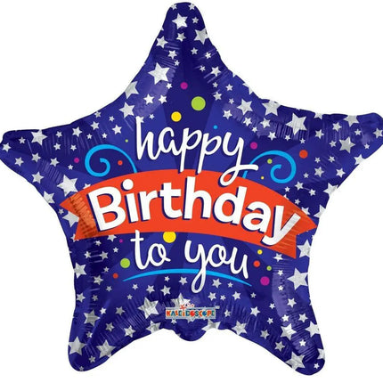 18" Happy Birthday To You Star Mylar Balloon #438 Party Expo  