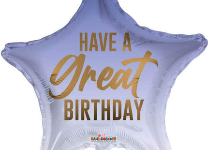 18" Have A Great Birthday Mylar Balloon #445 - SKU:168013 - UPC:681070121576 - Party Expo