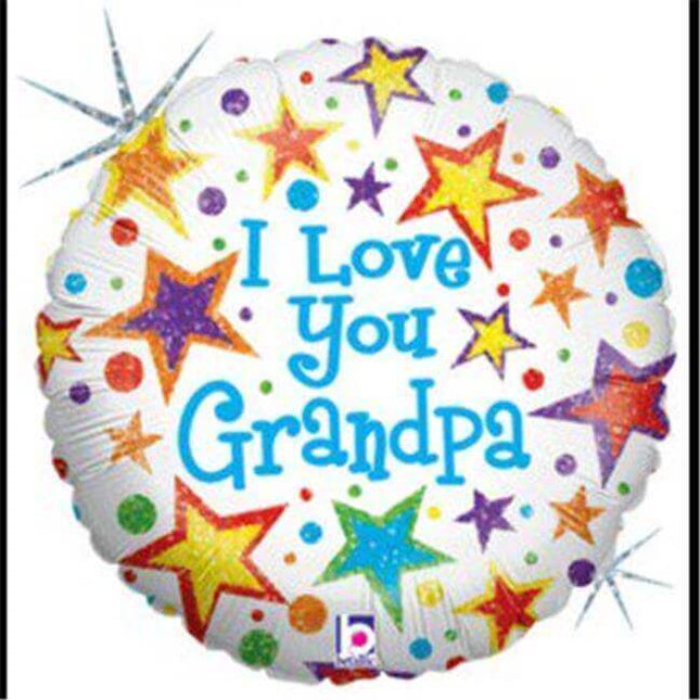 18" I Love Grandpa Mylar Balloon #342 - SKU:26268 - UPC:030625864558 - Party Expo