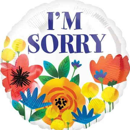 18" I'm Sorry Floral Mylar Balloon#163 Party Expo  