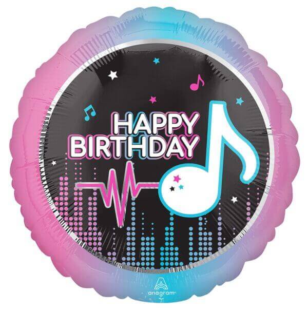 18" Internet Famous Happy Birthday Mylar Balloon - SKU:A4-3196 - UPC:026635431965 - Party Expo