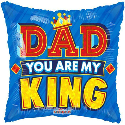 18" King Dad Mylar Balloon - F3 - SKU:861343 - UPC:681070861496 - Party Expo