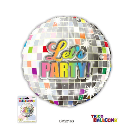 18" Let's Party Mylar Balloon #60 - SKU:BM2216S - UPC:840300803877 - Party Expo