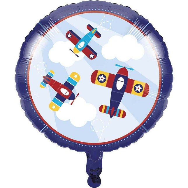 18" Lil' Flyer Airplane Mylar Balloon - SKU:332216 - UPC:039938508166 - Party Expo
