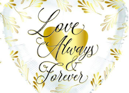 18" Love, Always & Forever Mylar Balloon #117 - SKU:21413410 - UPC:052329431416 - Party Expo