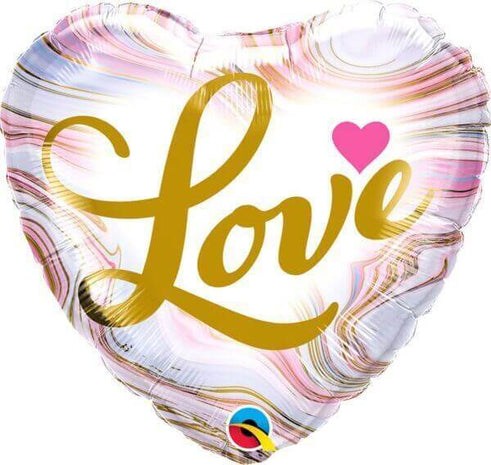 18" Love Colorful Marble Mylar Balloon - SKU:24738 - UPC:071444247382 - Party Expo