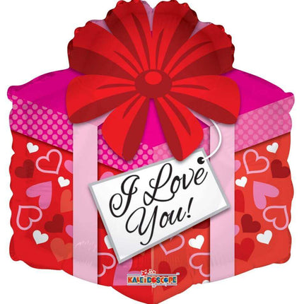 18" Love Gift Mylar Balloon - V9 - SKU:19977-18 - UPC:681070102049 - Party Expo