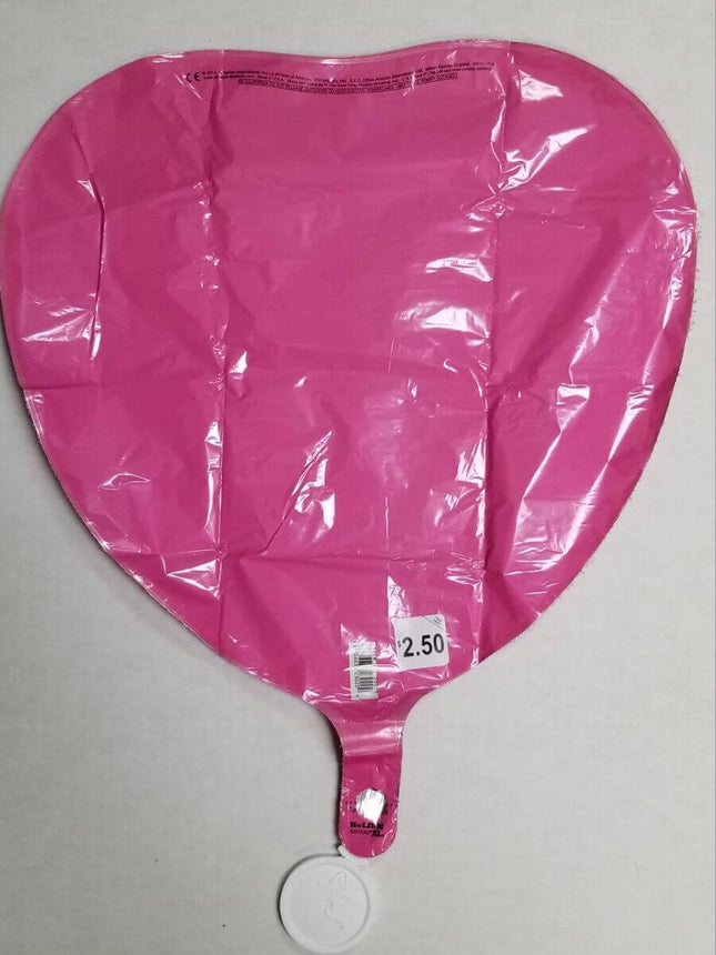18" Magenta Heart Mylar Balloon - SKU: - UPC:026635230209 - Party Expo