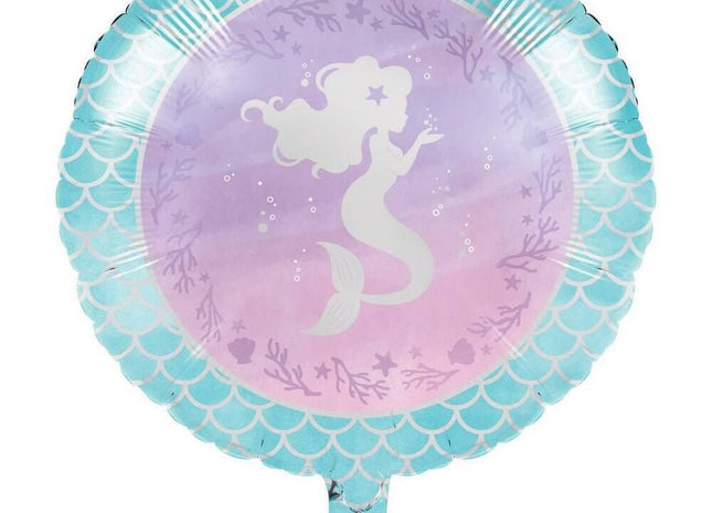 18" Mermaid Shine Mylar Balloon #422 - SKU:336705 - UPC:039938567897 - Party Expo