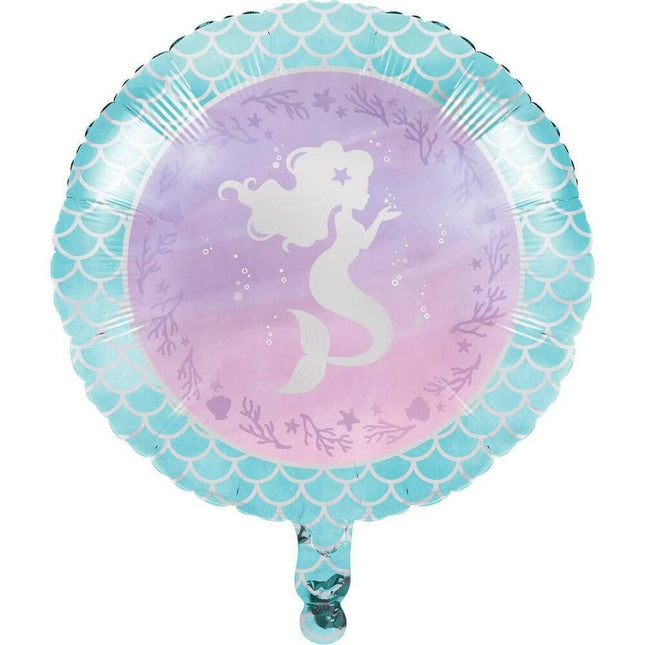 18" Mermaid Shine Mylar Balloon #422 - SKU:336705 - UPC:039938567897 - Party Expo