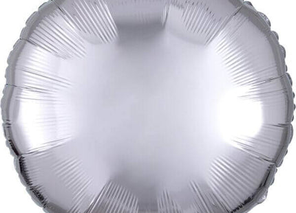 18" Metallic Silver Round Mylar Balloon #288 - SKU:16737 - UPC:026635205764 - Party Expo