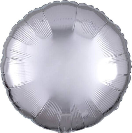 18" Metallic Silver Round Mylar Balloon #288 - SKU:16737 - UPC:026635205764 - Party Expo
