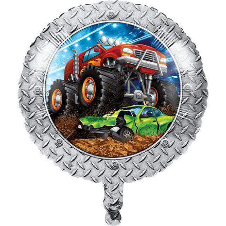 18" Monster Truck Rally Mylar Balloon #426 - SKU:340173 - UPC:039938621933 - Party Expo