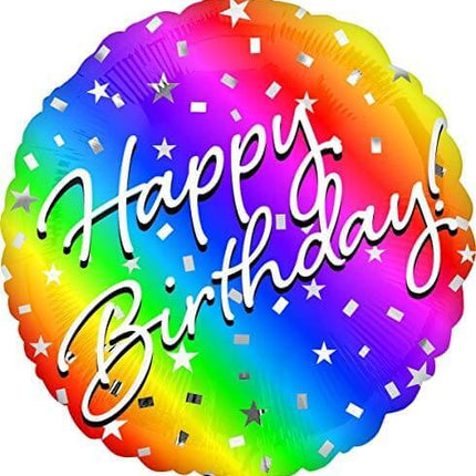 18" Ombre Birthday Mylar Balloon #398 - SKU:A4-1599/103465 - UPC:026635415996 - Party Expo