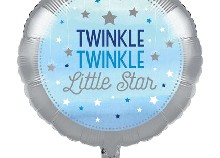 One Little Star Boy - 18" Twinkle Twinkle Little Star Mylar Balloon #154 - SKU:322247 - UPC:039938389727 - Party Expo