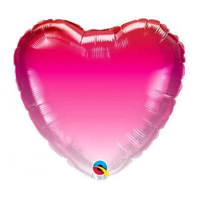 18" Pink Heart Ombre Mylar Balloon #431 - SKU:16759 - UPC:071444167598 - Party Expo