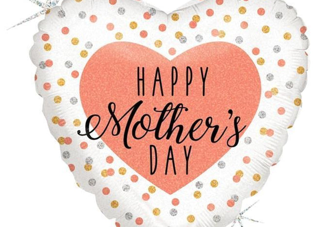 18" Rose Gold Happy Mother's Day Mylar Balloon - SKU:90121 - UPC:030625366571 - Party Expo