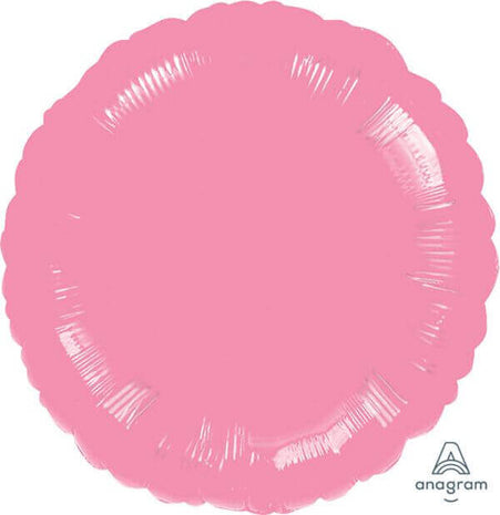 18" Round Mylar Balloon - Metallic Pink #200 - SKU:15317 - UPC:026635128056 - Party Expo