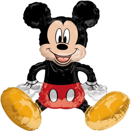 18" Sitting Mickey Mouse Mylar Balloon (Air-Filled) - SKU:95055 - UPC:026635381857 - Party Expo