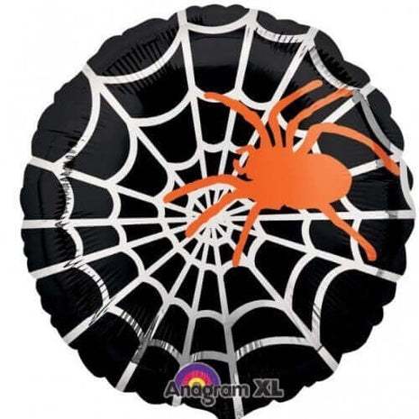 18" Sophisticated Spider Web Mylar Balloon - SKU:57283 - UPC:026635253673 - Party Expo