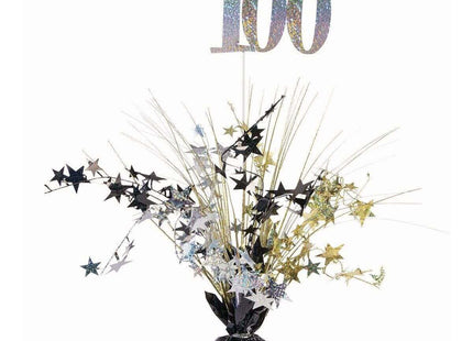 18" Special Occasion Centerpiece - Gold, Silver, & Black #100 - SKU:F99603100 - UPC:749567996141 - Party Expo