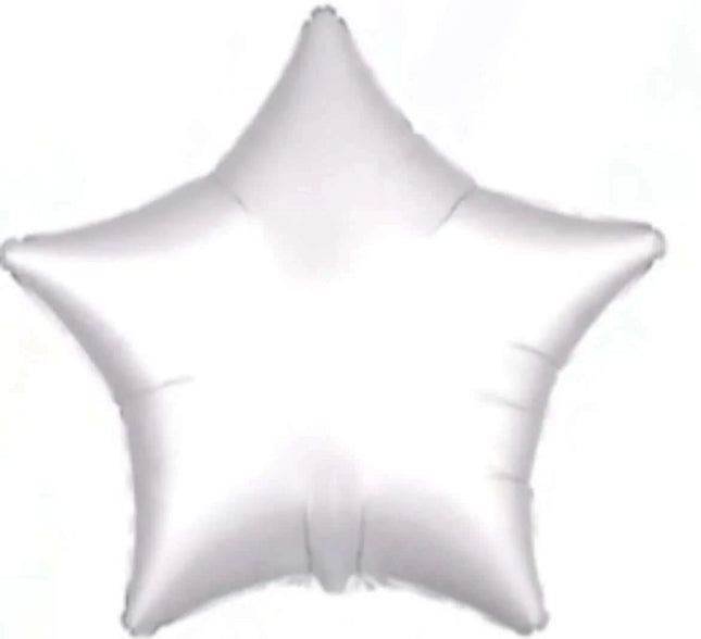 18" Star White Mylar Balloon #222 - SKU:BM0201WT - UPC:810057954504 - Party Expo