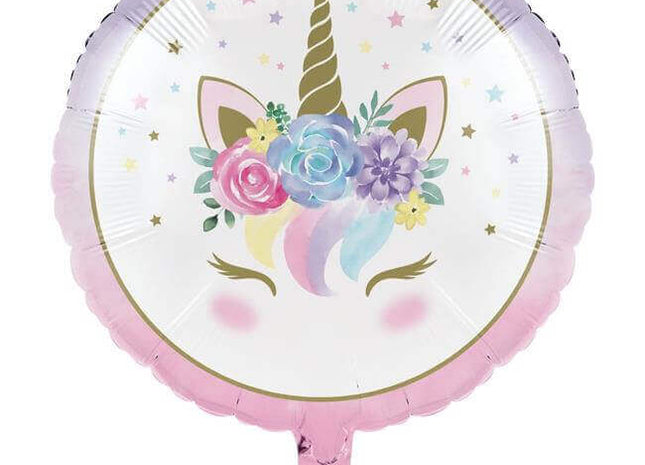 Baby Shower - 18" Unicorn Mylar Balloon #423 - SKU:344420 - UPC:039938688424 - Party Expo