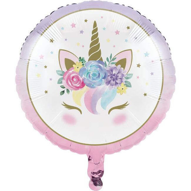 Baby Shower - 18" Unicorn Mylar Balloon #423 - SKU:344420 - UPC:039938688424 - Party Expo