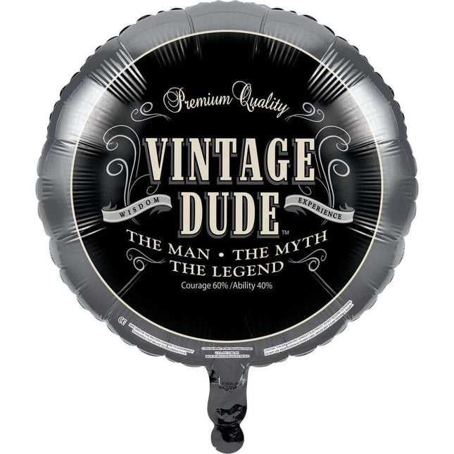 18" Vintage Dude Mylar Balloon #428 - SKU:045567 - UPC:039938065973 - Party Expo
