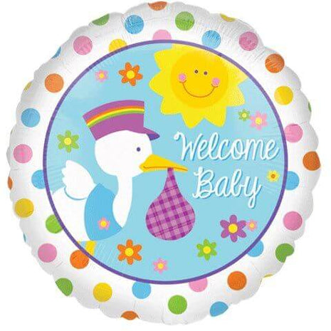 18" Welcome Baby Of Joy Mylar Balloon #143 - SKU:77879 - UPC:026635327626 - Party Expo