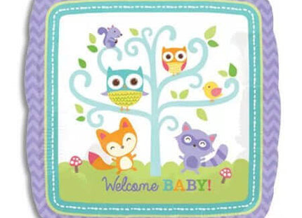 Welcome Baby - 18" Woodland Mylar Balloon #141 - SKU:72936 - UPC:026635307451 - Party Expo
