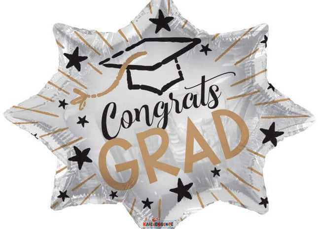 18" Yay! Congrats Grad Mylar Balloon - SKU:85472183 - UPC:681070855204 - Party Expo