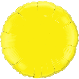 18" Yellow Round Mylar Balloon #294 - SKU:38891 - UPC:071444129152 - Party Expo