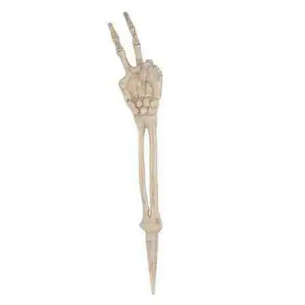 18.5" Skeleton Peace Sign Lawn Stake Party Expo  