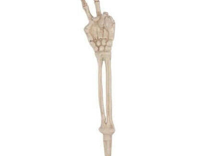 18.5" Skeleton Peace Sign Lawn Stake - SKU:W81641 - UPC:190842816416 - Party Expo