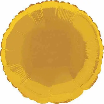 18'' Gold Round Mylar Balloon #58 - Party Expo