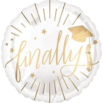 18" Graduation Finally Mylar Balloon - G18 Party Expo  