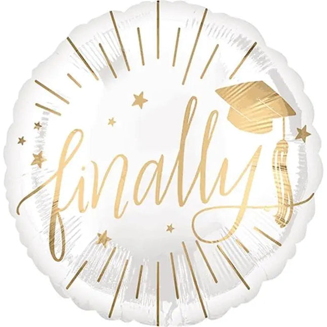 18" Graduation Finally Mylar Balloon - G18 Party Expo  