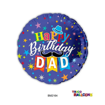18" Happy Birthday Dad Mylar Balloon #239 Party Expo  