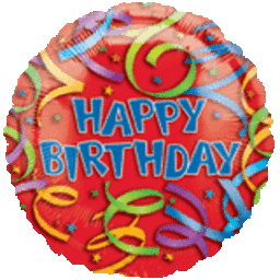 18" Happy Birthday Streamers Mylar Balloon #102 Party Expo  