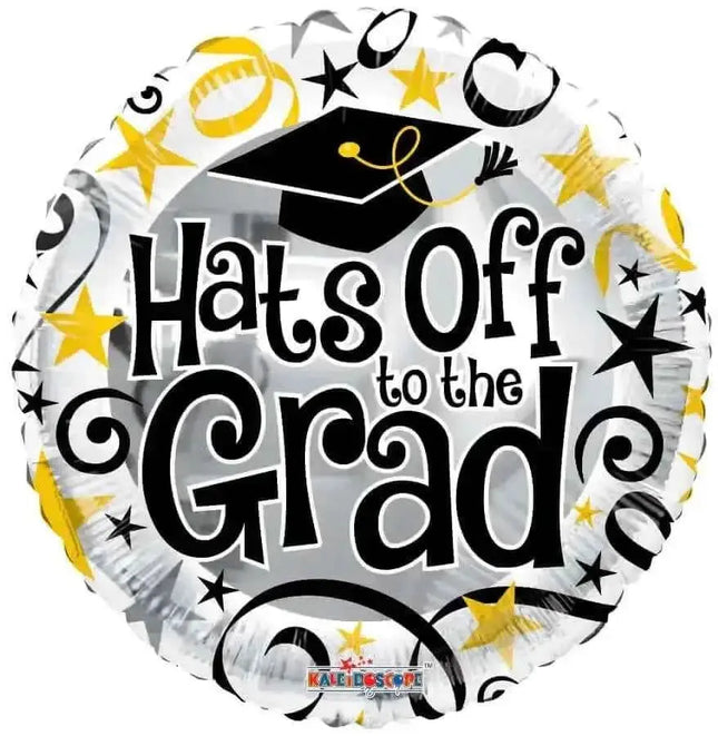 18" Hats Off to the Grad Mylar Balloon - G19 Party Expo  