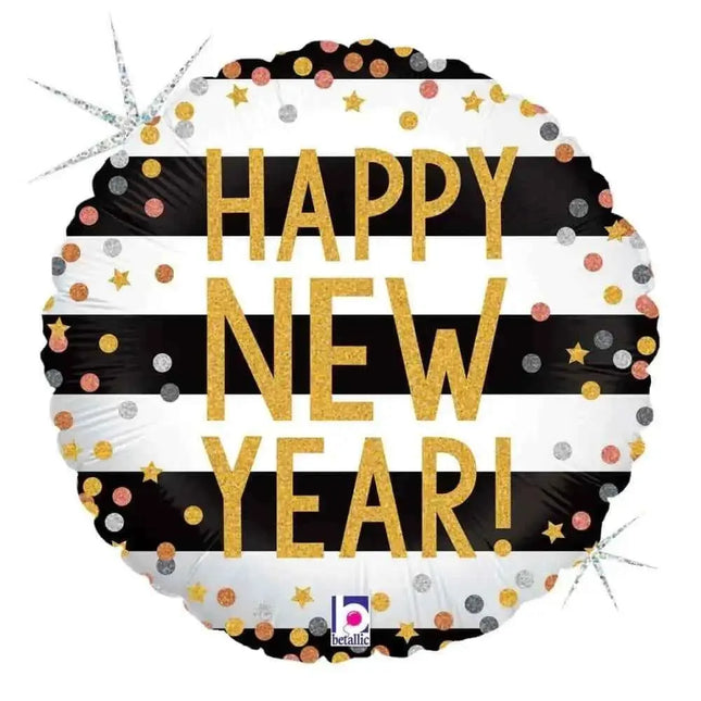 18" New Year Confetti Mylar Balloon Party Expo  