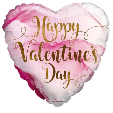 18" Pink Marble Valentine Mylar Balloon Party Expo  